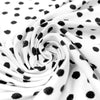 dotted black on white lightweight bamboo knit, Oeko-Tex cert. 1.75 yd