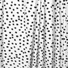 dotted black on white lightweight bamboo knit, Oeko-Tex cert. 1.75 yd