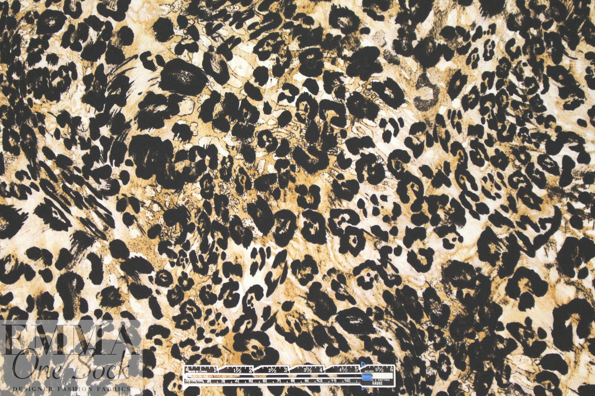 layered animal print digital viscose knit 1.25 yds