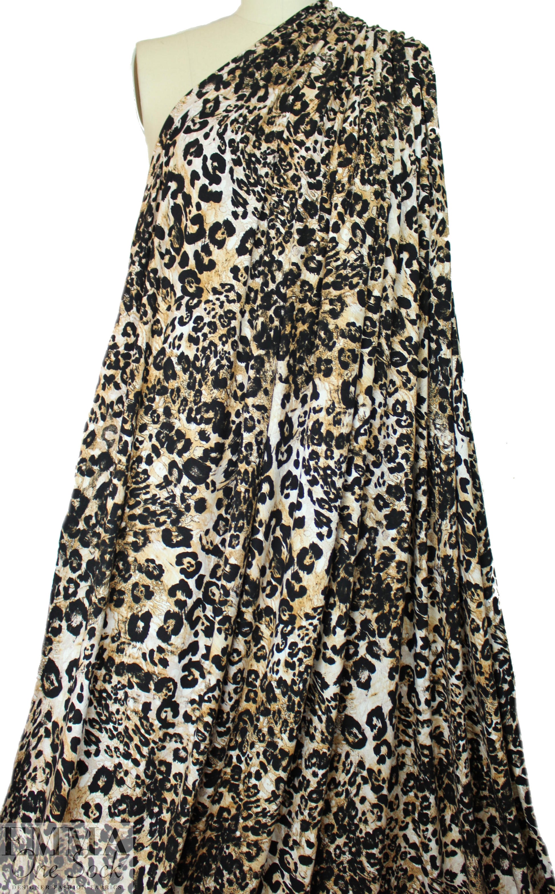 layered animal print digital viscose knit 1.25 yds