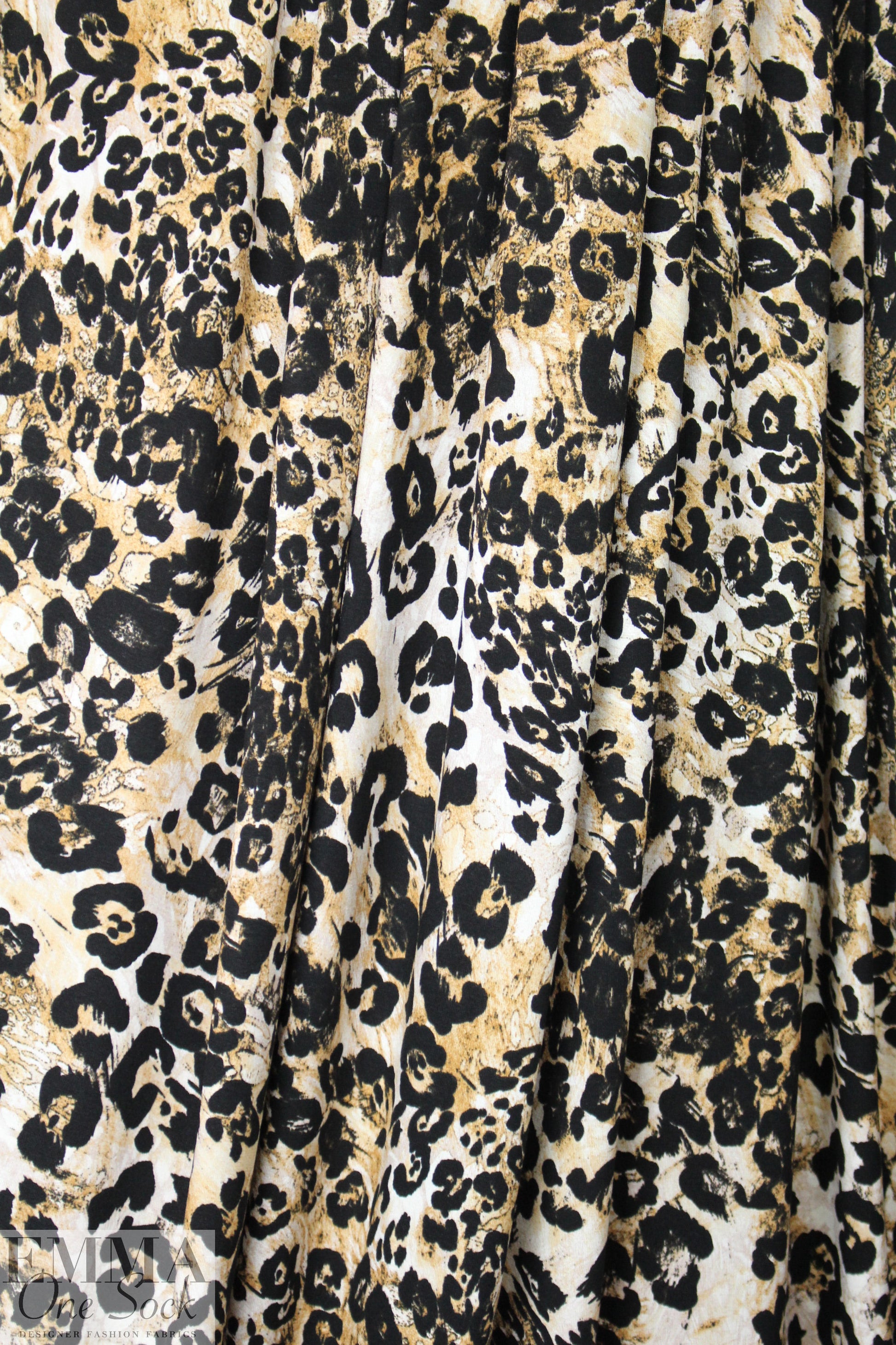 layered animal print digital viscose knit .75 yds