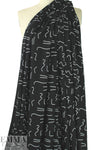 squiggles on black bamboo/spandex jersey - Oeko-Tex cert. 1.875 yd