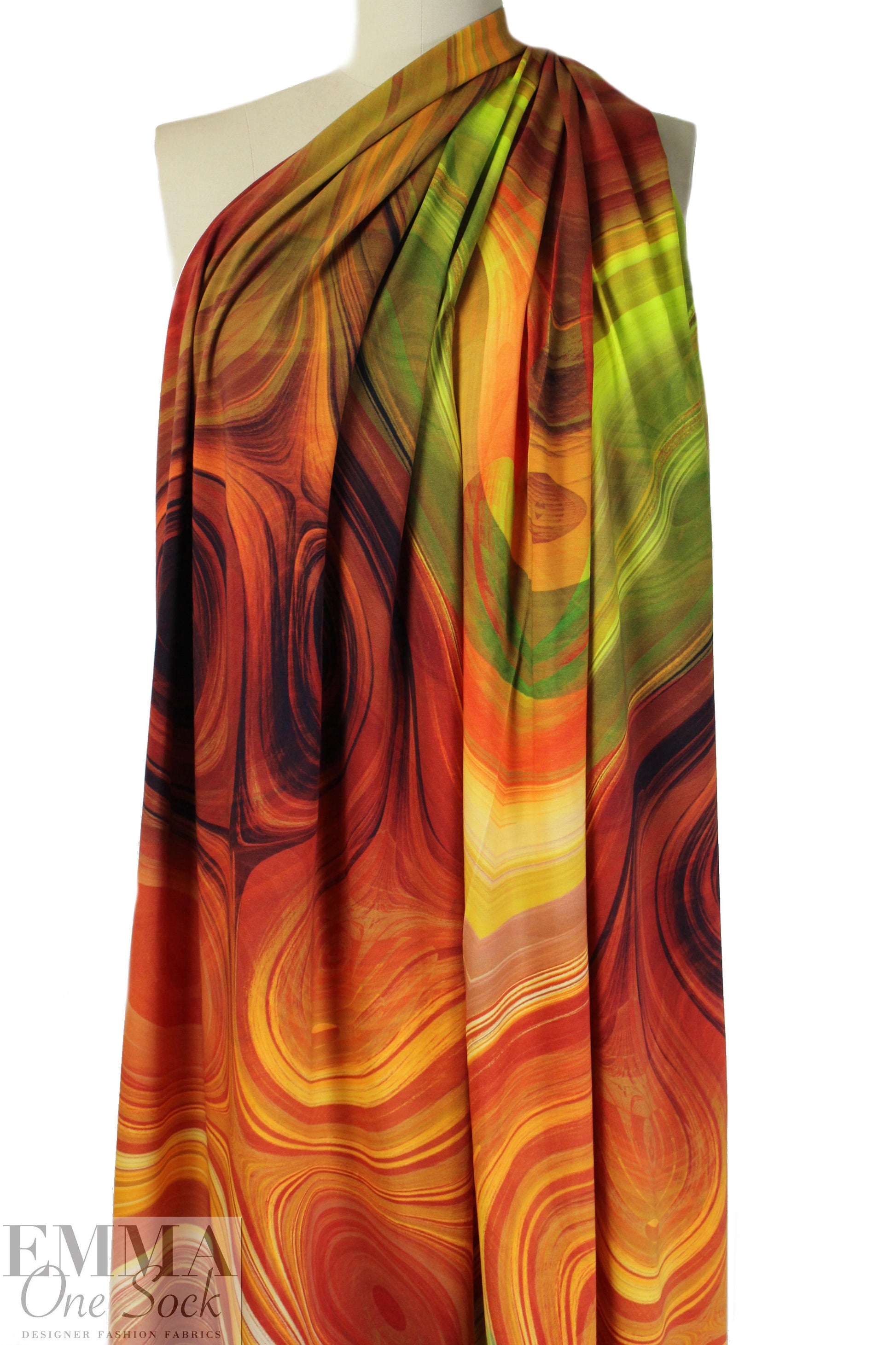 Dutch digital 'sunset swirl' knit Oeko-Tex certified panel