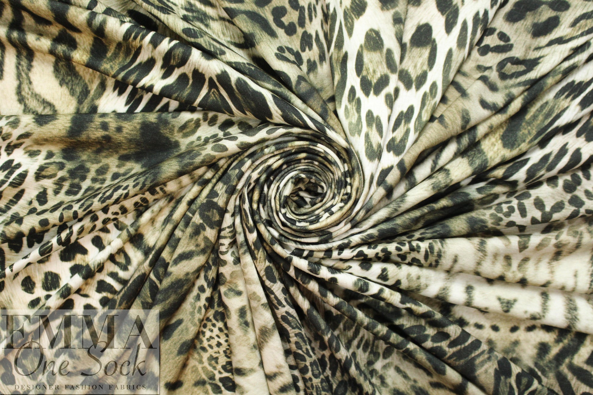 Italian digital viscose knit - wildcat rorschach