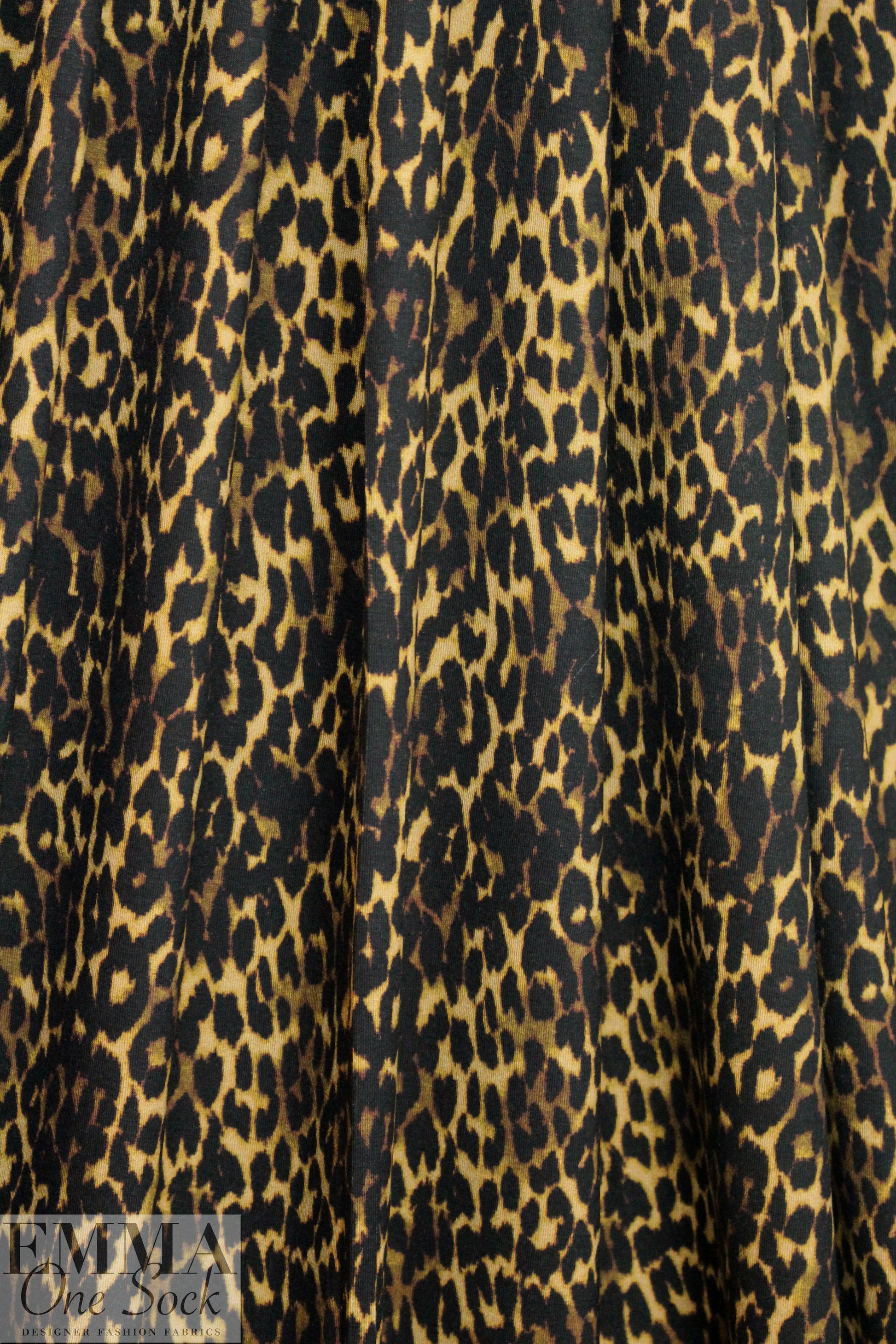 Italian viscose knit - toasty animal print 1.5 yds