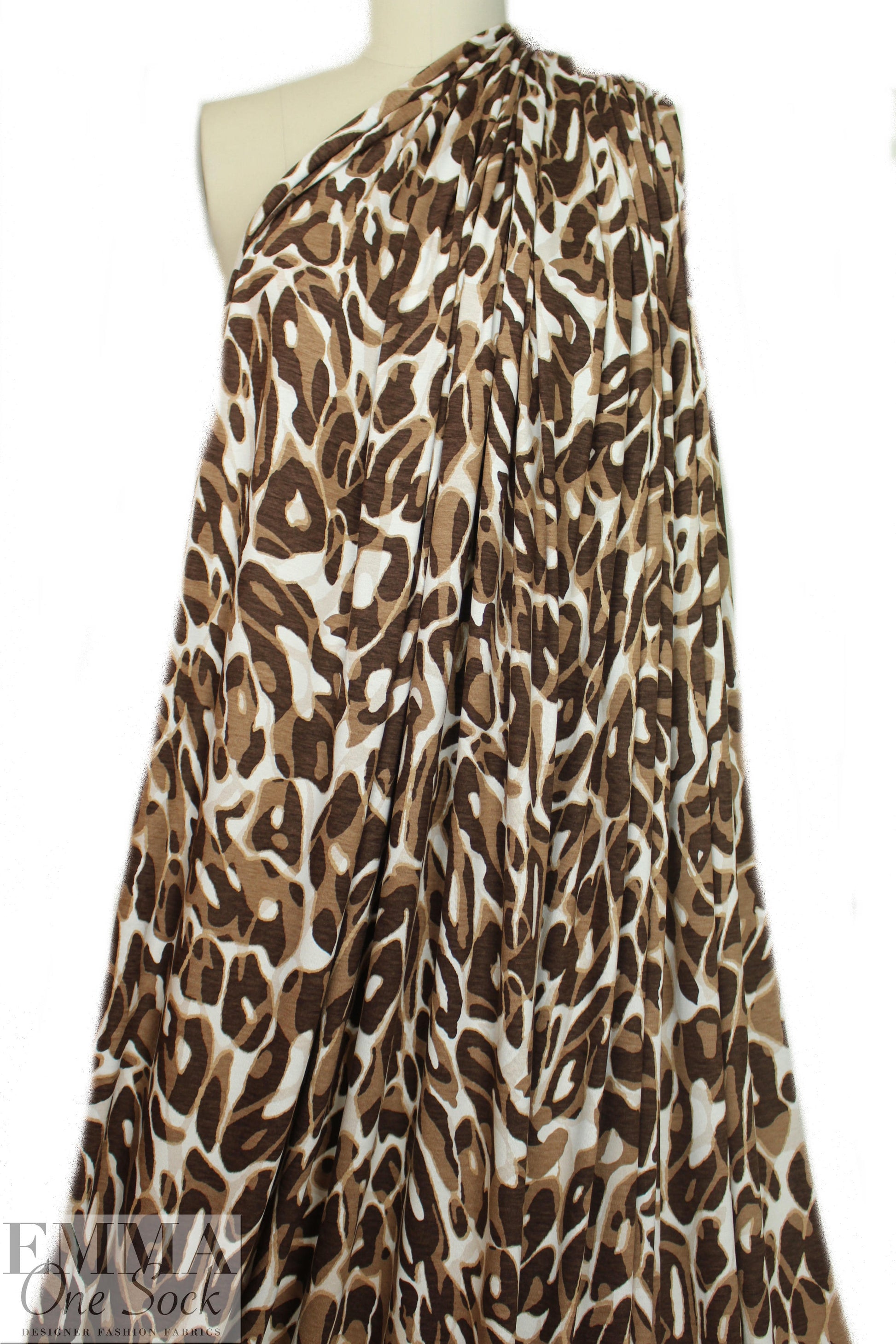 Italian viscose knit - animal graphic 1.375 yd