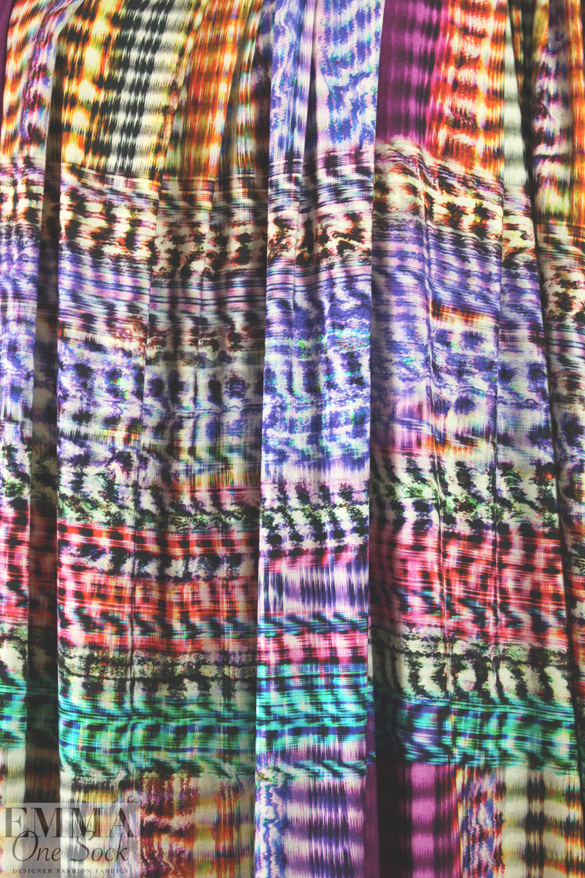 Italian 'techno-texture' panel viscose/spandex knit