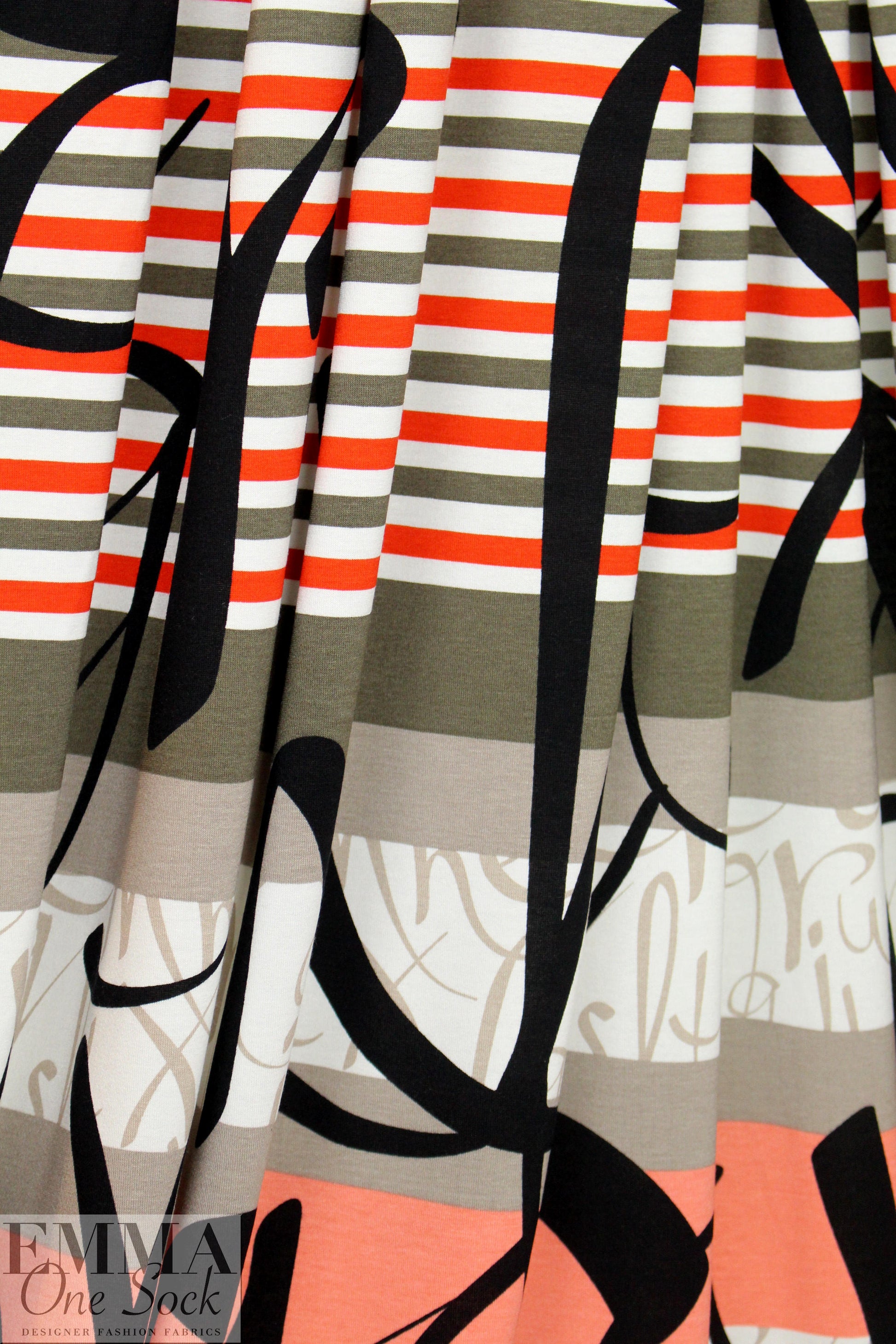 Italian digital viscose knit - secret language