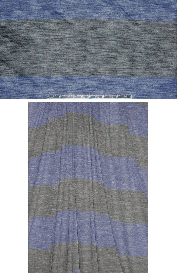 Burning T0rch yarn-dye striped knit - navy/charcoal