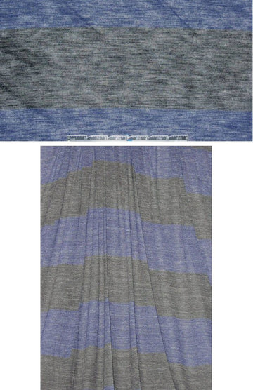 Burning T0rch yarn-dye striped knit - navy/charcoal