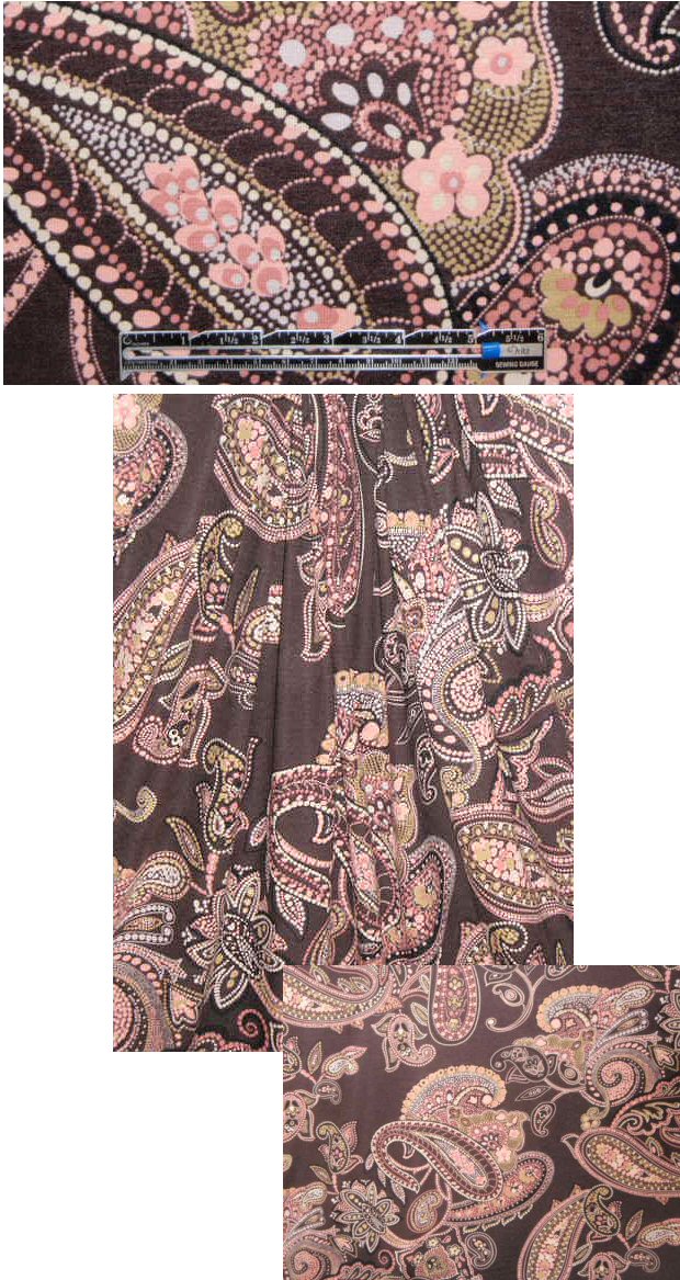 Burning T0rch espresso/pink blush paisley knit