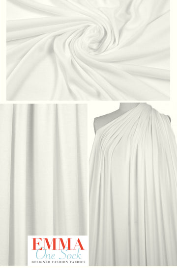 Italian tencel/nylon featherweight rib knit - creamy white 1.625 yd