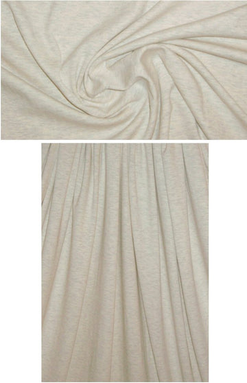 St. John heathered yarn-dye ribbed knit - ivory/lt. gray 1.125 yd