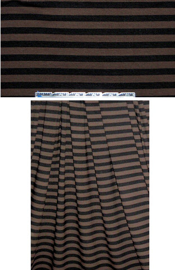 CA designer black/brown striped rayon/lycra knit