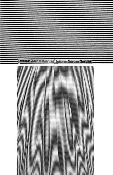 CA designer black/off-wht thin stripe rayon/lycra knit .75 yds