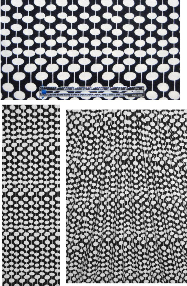 CA designer beaded curtain graphic rayon/lycra knit 1.125 yds