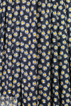 CA designer midnight daisies rayon/spandex knit 1.25 yds