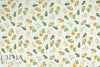CA designer peach floral poly/cotton knit 1.5 yd