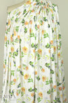 CA designer peach floral poly/cotton knit