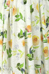CA designer peach floral poly/cotton knit