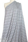 Italian featherweight jersey stripe - gray/black/white 2.5 yd