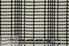 CA designer black/ivory yarn-dye grid novelty knit