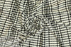 CA designer black/ivory yarn-dye grid novelty knit