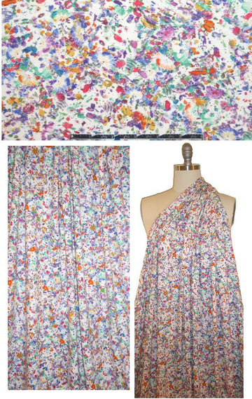 Italian painterly abstracted floral viscose/lycra knit