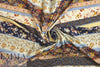 French digital viscose knit - vintage floral stripe