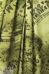 French digital viscose knit - playbill montage