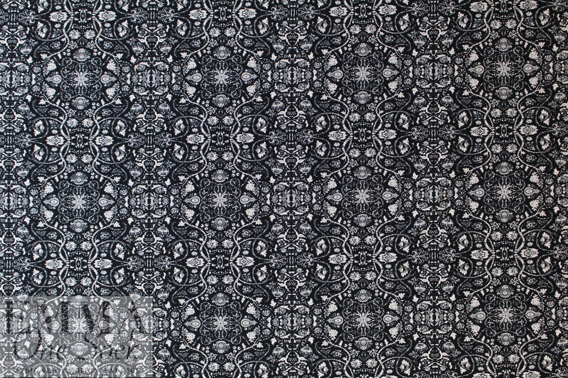 French digital viscose 4-way knit - intricate design 1 yard