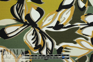 Italian digital viscose knit - stylized garden 1.875 yd
