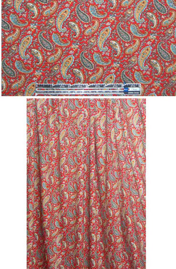 French red classic paisley design knit