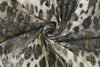 Italian digital viscose knit - earthtones cellular abstract