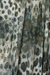 Italian digital viscose knit - earthtones cellular abstract