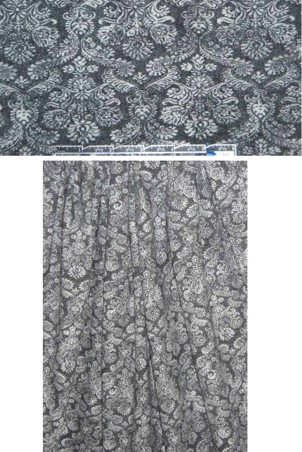 French 'faded scroll' printed COTTON knit
