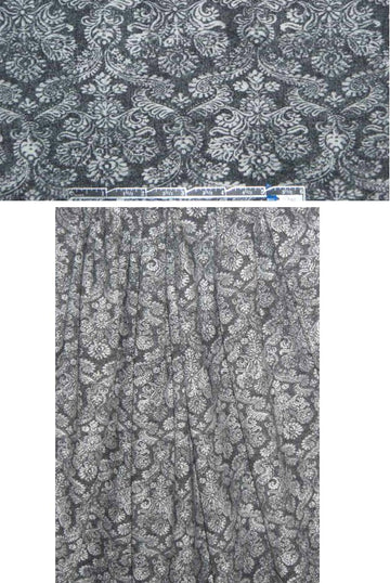 French 'faded scroll' printed COTTON knit