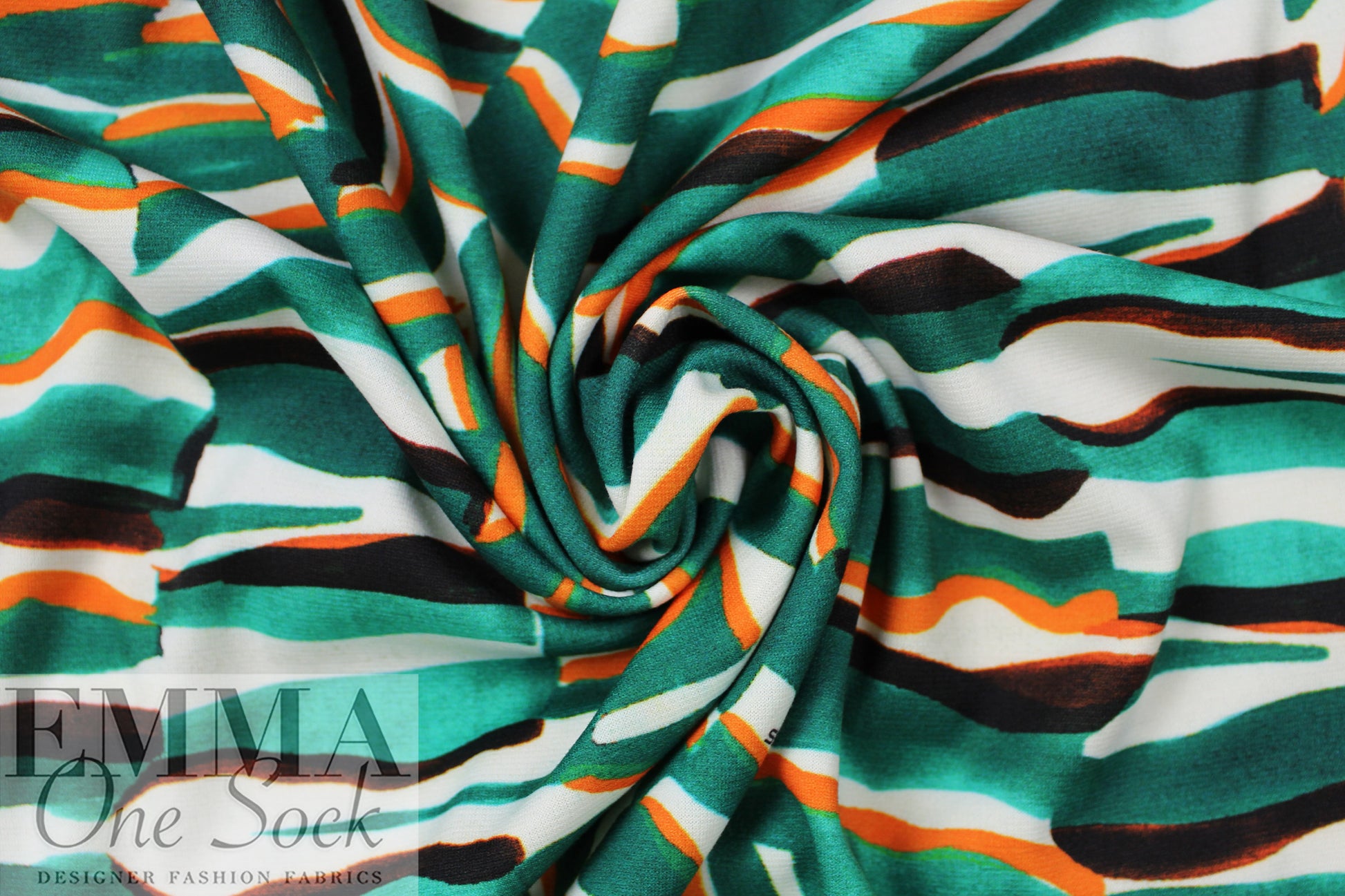 Cava11i signature digital 'rorschach' poly/span ponte 1.75 yd
