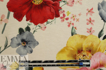 Italian digital viscose knit - flower shower 1.5 yd