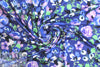 Italian digital viscose knit - cobalt garden 1 yard