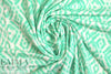 French mint/cream argyle graphic viscose/spandex knit 2 yds