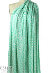 French mint/cream argyle graphic viscose/spandex knit