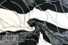 French pearls and lace viscose/spandex knit .625 yds