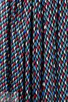 French blue/mint/raspberry graphic viscose/spandex knit 1.75 yds