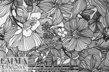black/cream decorative floral ITY knit