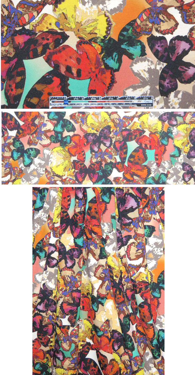 French butterflies digital knit