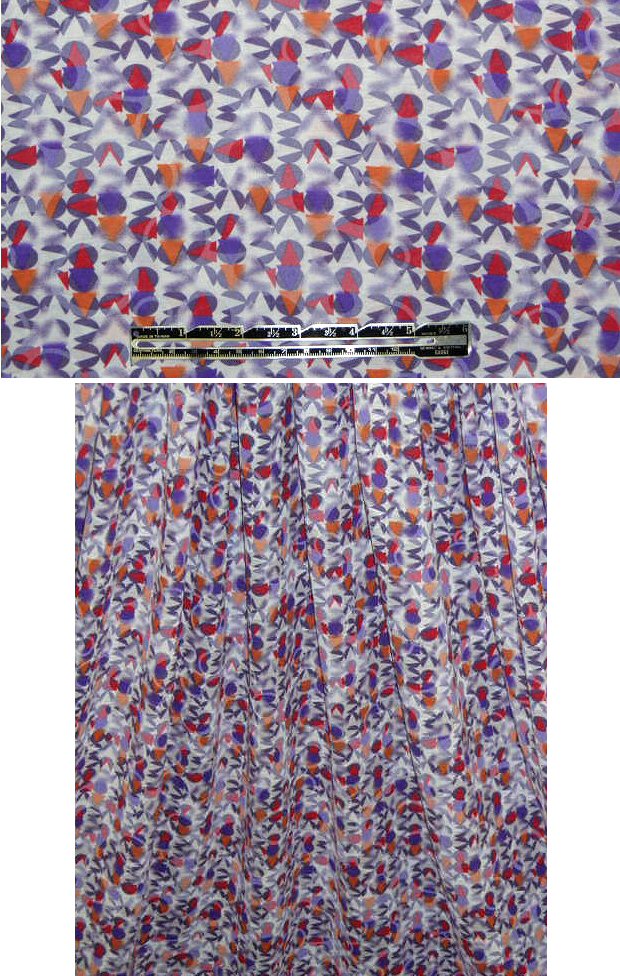 French purple/orange little graphic cotton/lycra knit