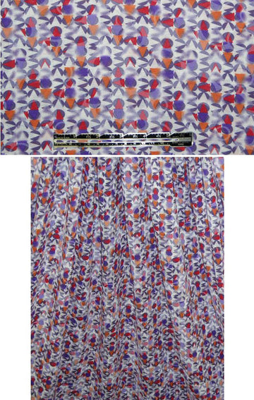 French purple/orange little graphic cotton/lycra knit 1.75 yds