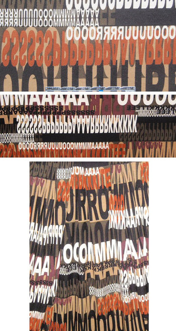 Italian D&G letter party print rayon/lycra knit .75 yds