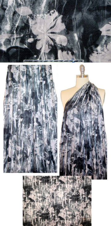 Italian rayon/lycra knit - rainy day garden